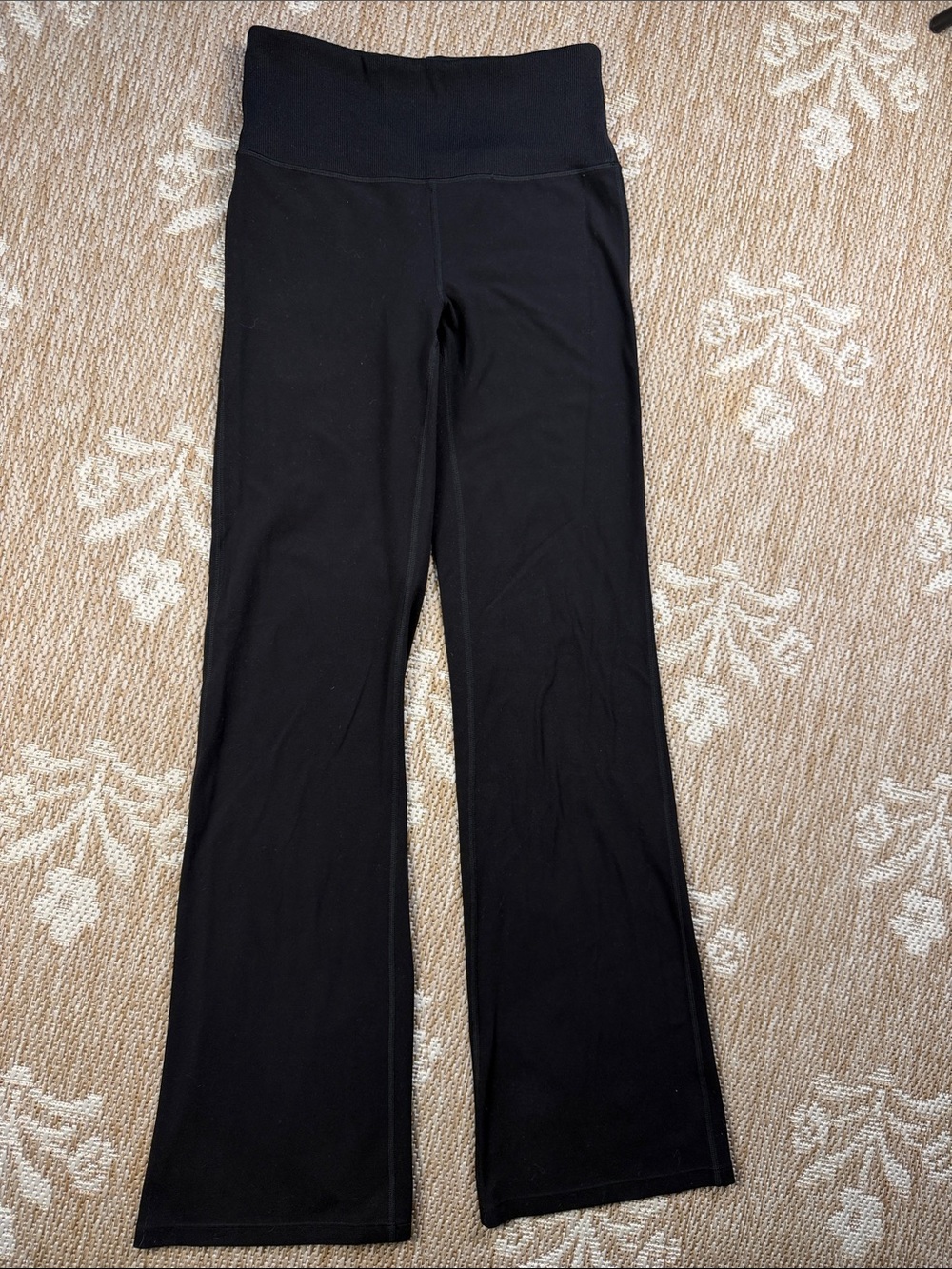 Athleta Black Wide-Leg Yoga Leggings
